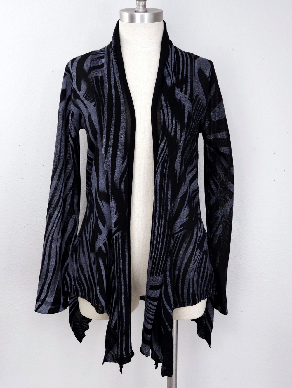 Alberto Makali Open Front Cardigan MEDIUM Drapey Long Sleeve - Picture 2 of 10